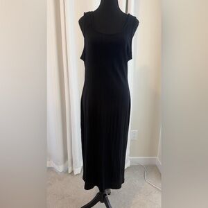 Design Lab Lord & Taylor Black Ribbed Maxi Dress